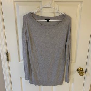 Halogen light gray long sleeve tunic sweater, XS